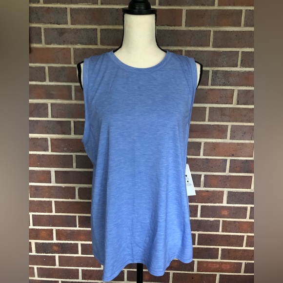 NWT Calvin Klein Performance Dropped Armhole Athletic Tank Top Hyacinth Sz S - Picture 2 of 10